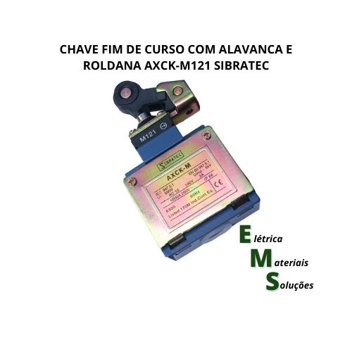 CHAVE FIM DE CURSO COM ALAVANCA E ROLDANA AXCK-M121 SIBRATEC
